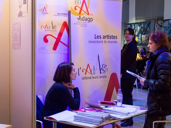 Stand de l’ADAGP. Stand de l’ADAGP.