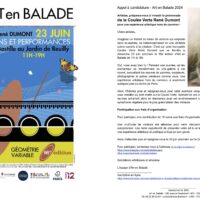Appel à candidature - Art en Balade 2024 - Paris 12e