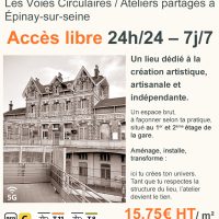 Ateliers & espaces de travail – Les Voies Circulaires (Épinay-sur-Seine)