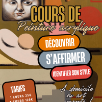 Cours de peinture acrylique à domicile à Sète par Flavien Couche