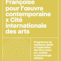 Appel à candidatures - résidence Françoise pour l’œuvre contemporaine × Cité internationale des Arts