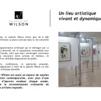 Appel à candidature Galerie d'Art Wilson