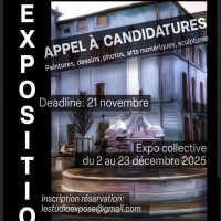 Appel aux artistes :  Expo du 2 au 22 décembre Aix-en-Provence