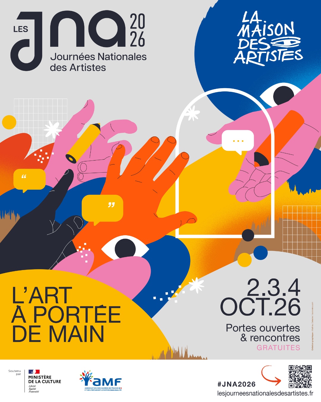 Les Journées Nationales des Artistes 2026 - 2, 3 et 4 Octobre - La Maison des Artistes