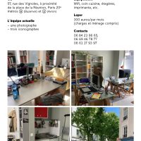 Places disponibles dans bureau/atelier
