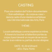 CASTING pour COURT-METRAGE / Profil recherché: Femme, tous âges et toutes origines confondues