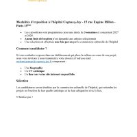 Appel à exposer à l'hôpital Cognacq-Jay
