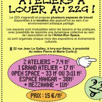 PLUSIEURS ATELIERS À LOUER, IVRY SUR SEINE AU SEIN DU 22G