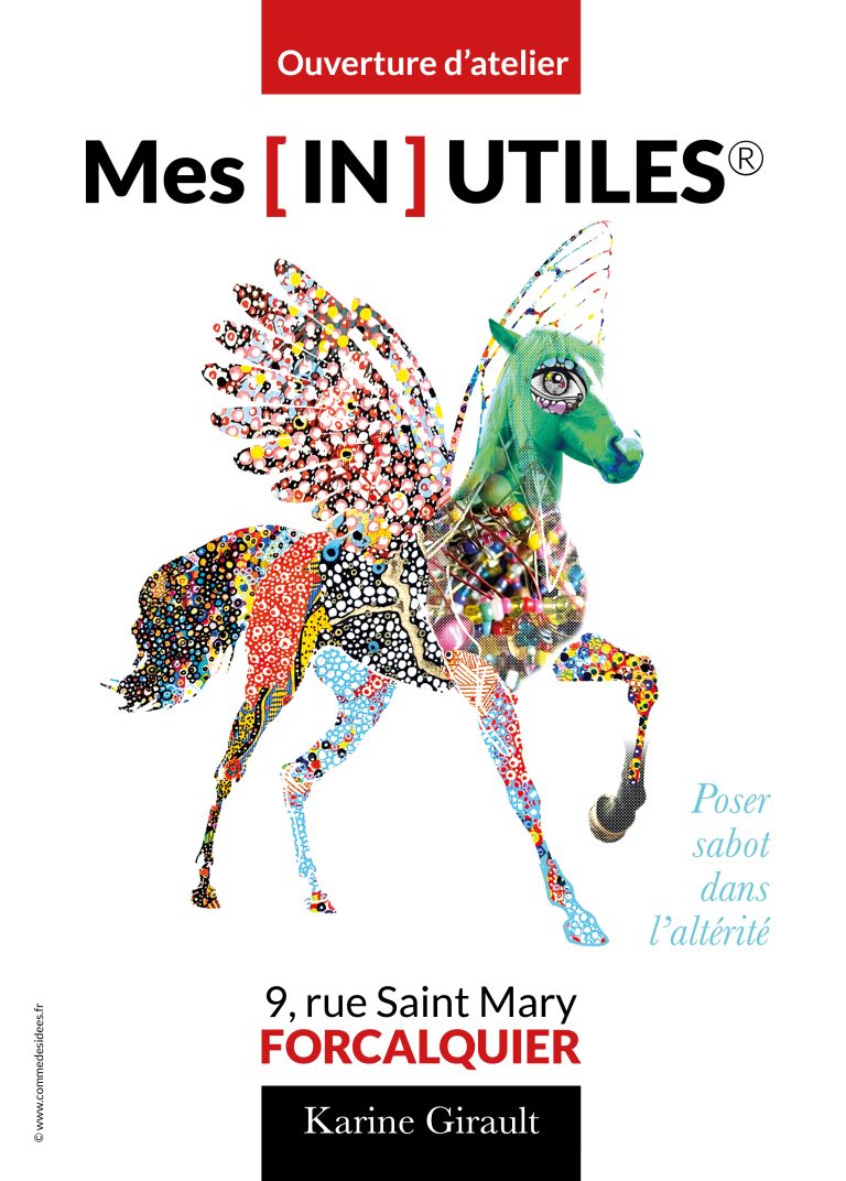 Chez Karine Girault – Mes [IN] UTILES (ouverture d&rsquo;atelier, exposition, ateliers)