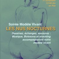 Nus Nocturnes ( dessins modèles vivants de 20h à Minuit) vendredi 28 août 2026