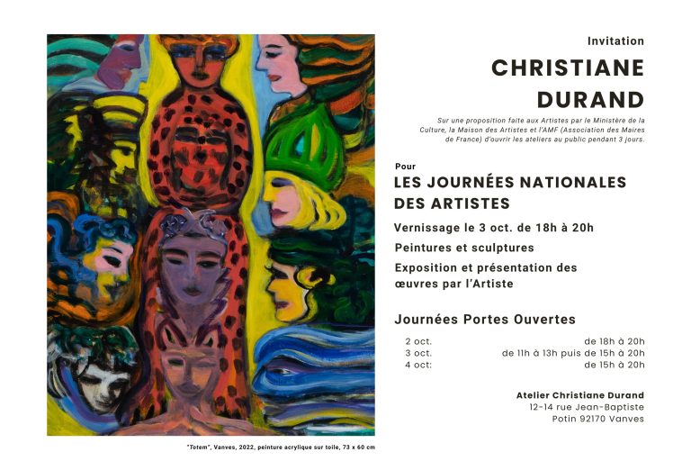 Atelier Christiane Durand – Journées nationales des artistes