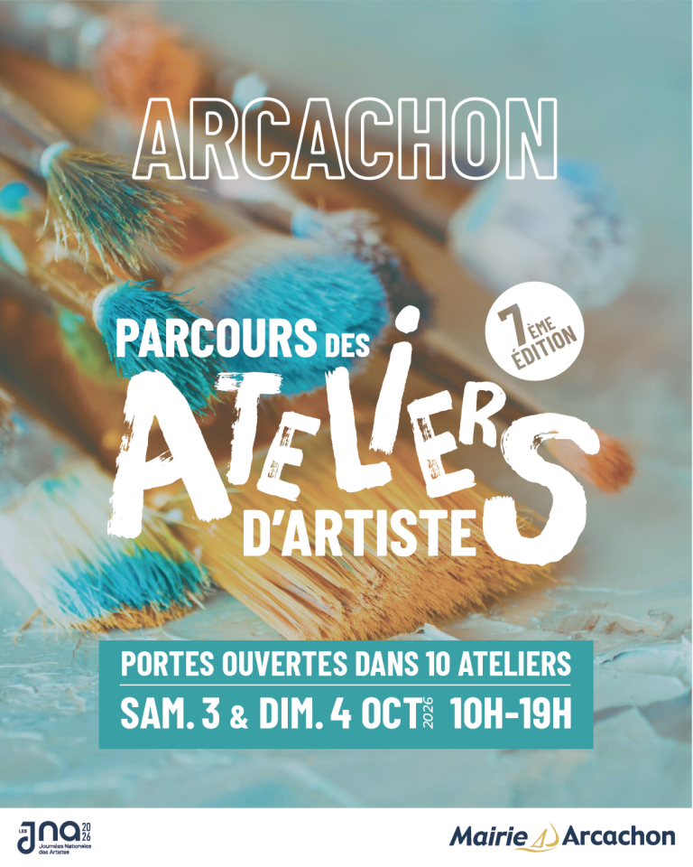 Arcachon – Parcours des Ateliers d&rsquo;Artistes dans 10 ateliers (18 artistes à découvrir)
