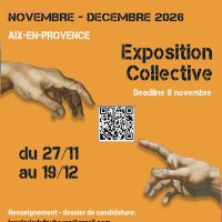 Appel aux artistes 2026 Exposition Novembre / Décembre Aix en Provence