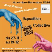 Appel aux artistes Aix en Provence Novembre - Décembre 2026
