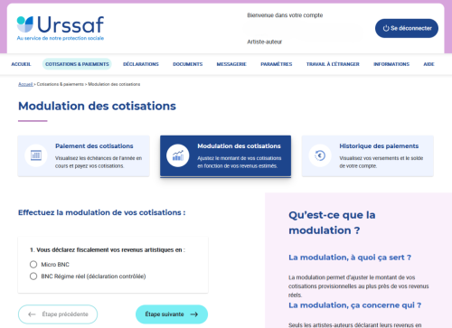 La Maison des Artistes Modulation des revenus artistes-auteurs