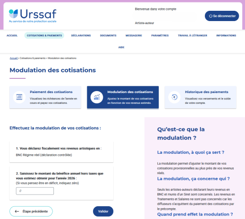 La Maison des Artistes Modulation des revenus artistes-auteurs